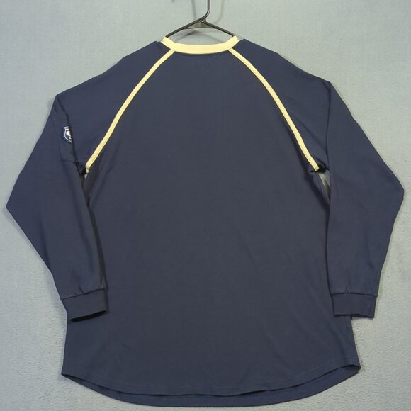 Bocomal FR T-Shirt Men's 3XL Blue Henley Long Sleeve 7oz. Flame Resistant Cotton - Picture 8 of 11